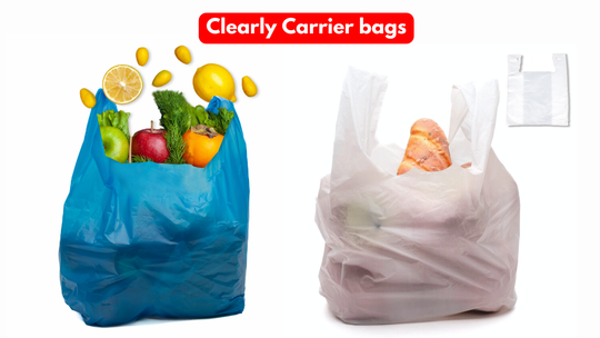 Alder Blue Plain HDPE Vest Carriers