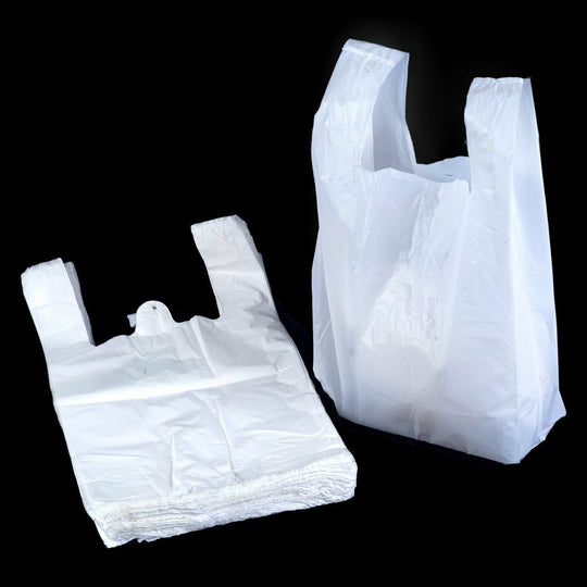 White Plain HDPE Vest Carriers - SYCAMORE